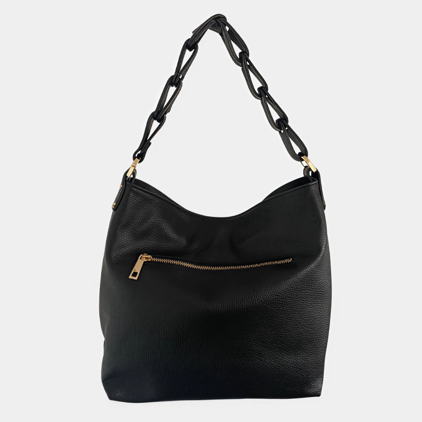 Gigi Black Hobo Leather Bag
