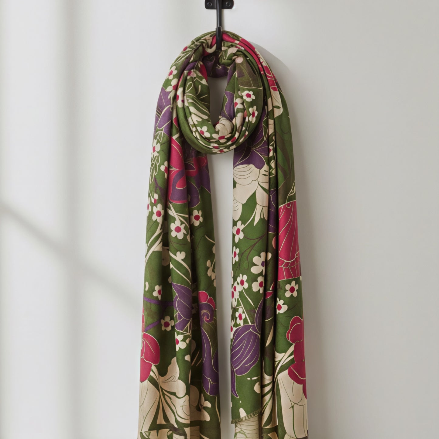 Botanical Earthy Green Scarf