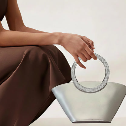 Sadie Silver Evening Bag