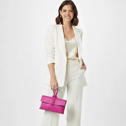 Zara - Loop Magenta Leather Bag