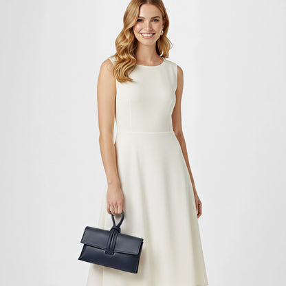Zara - Loop Navy Leather Bag
