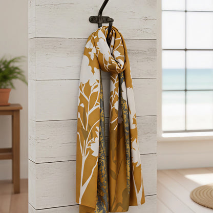 Botanical Silk-Satin Scarf