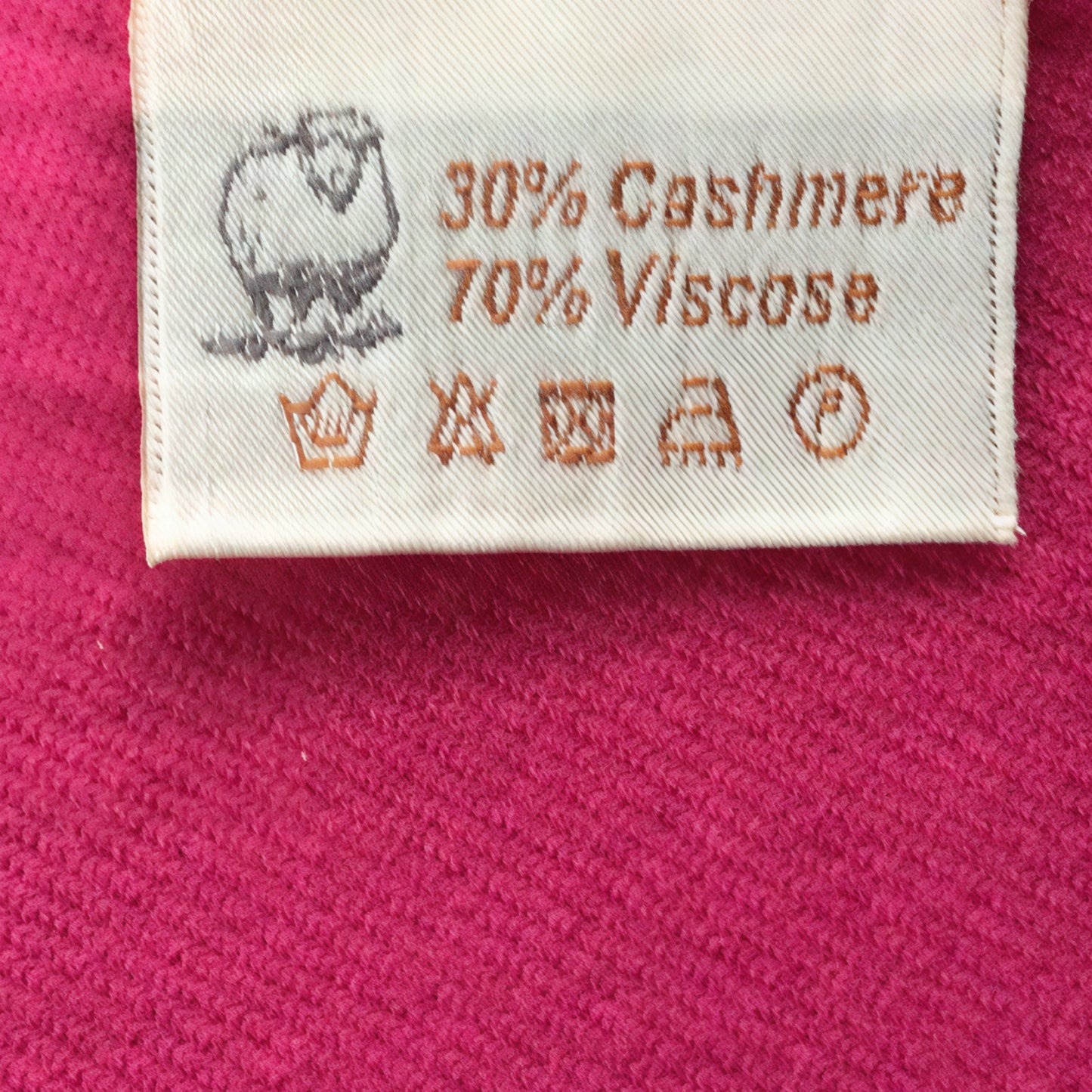 Cerise Pink Cashmere Shawl