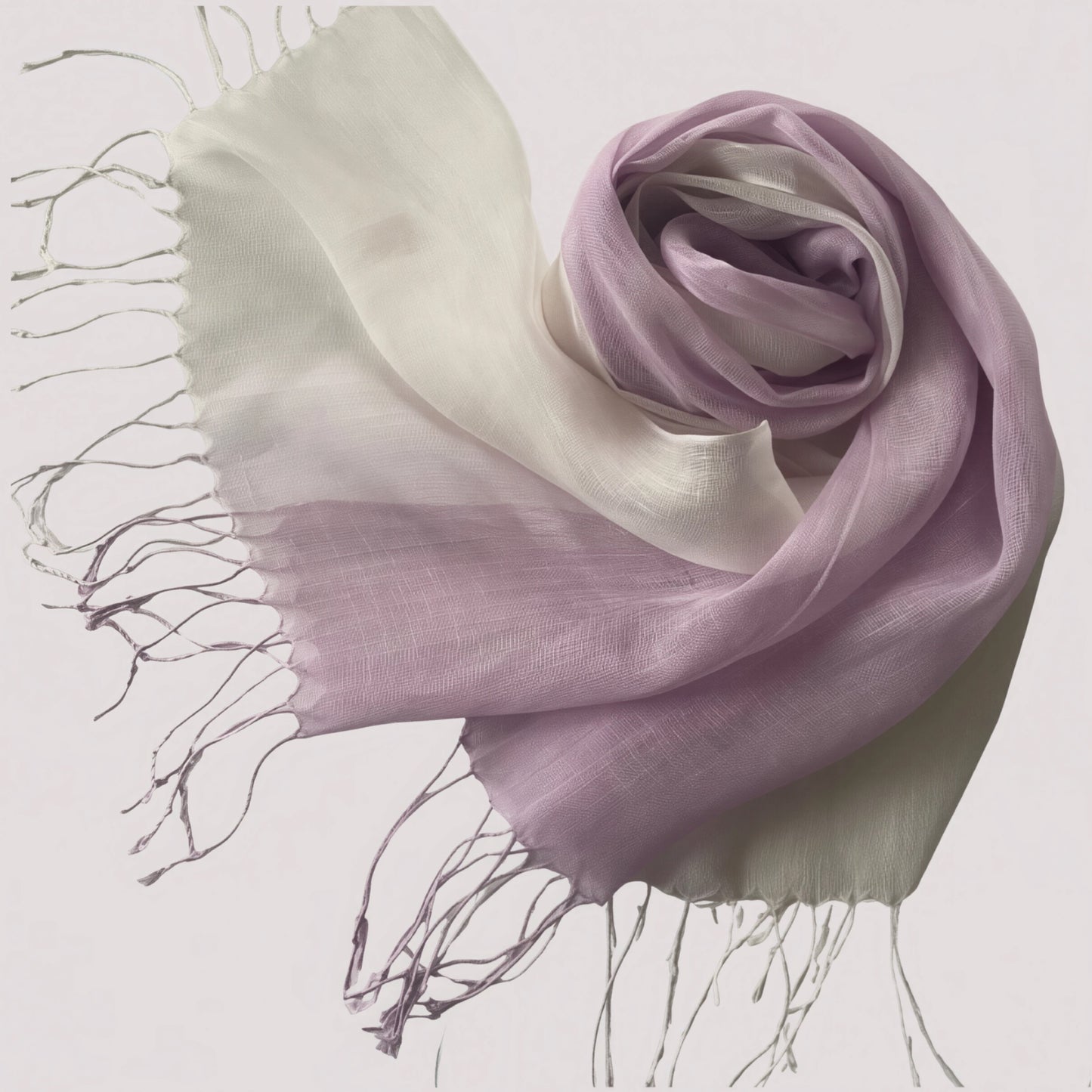 Lilac/White Linen Scarf