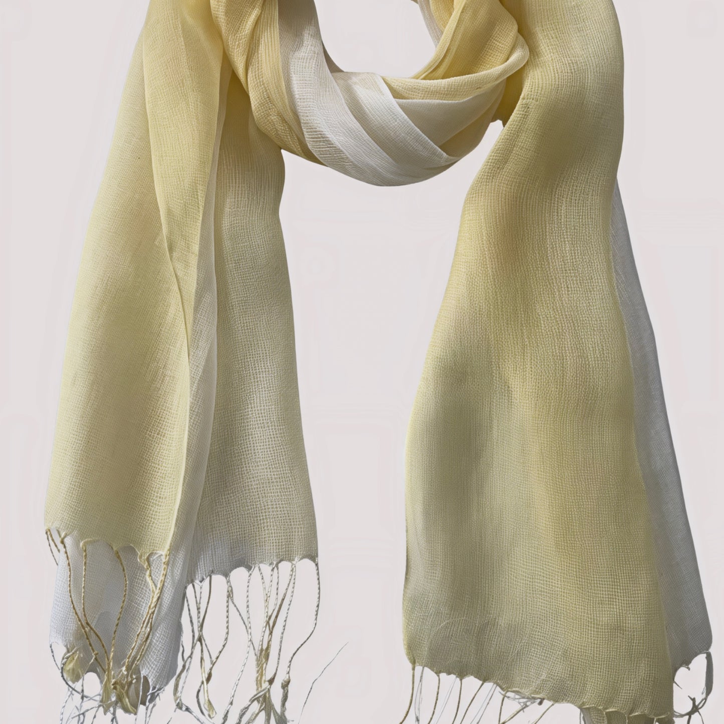 Yellow/White Linen Scarf