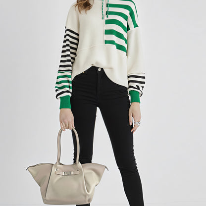 Rubi Creamy Beige Leather Tote Bag