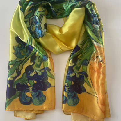 Van Gogh Irises Silk Scarf