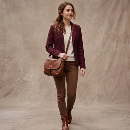 Vegan Brown Crossbody Bag