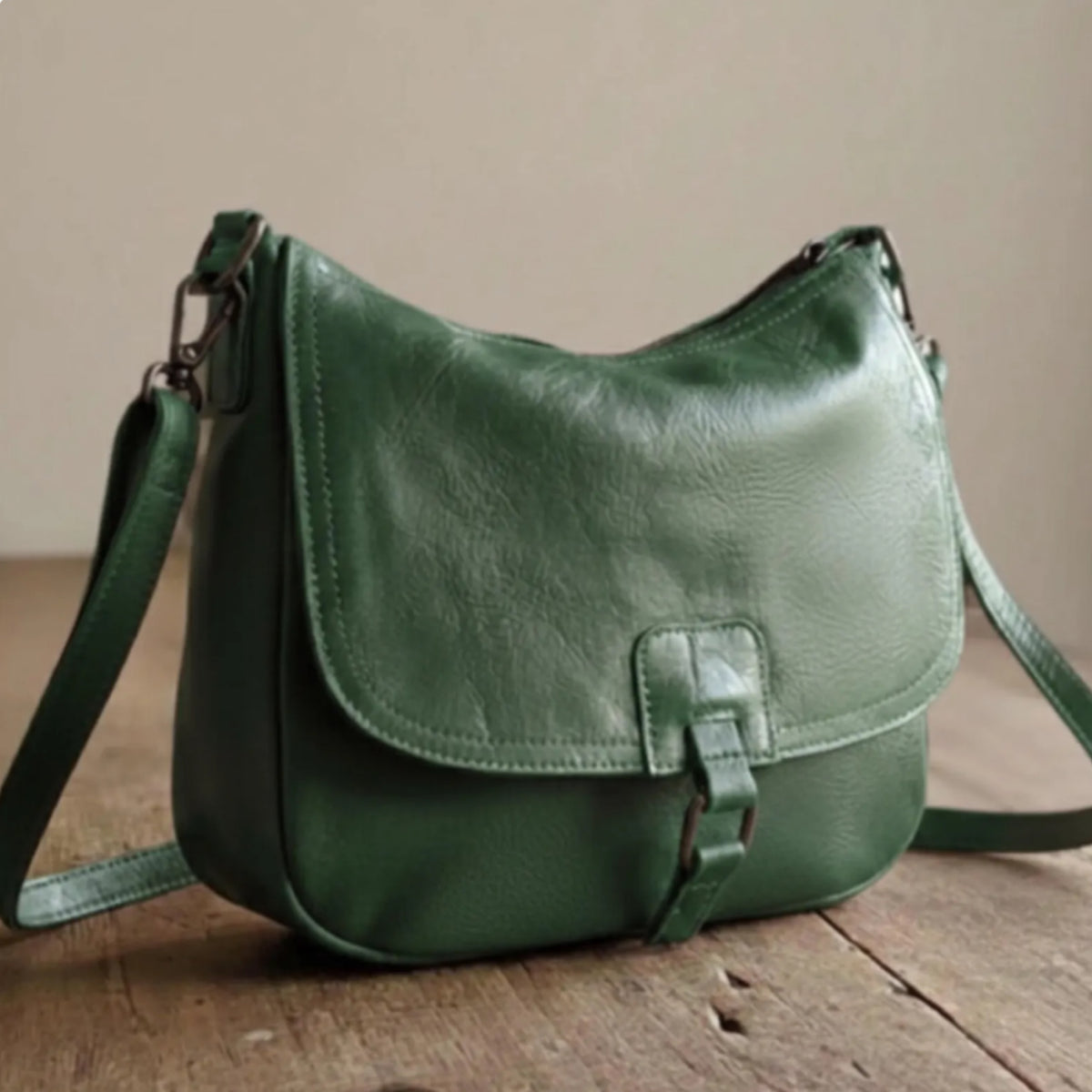 Vegan Green Crossbody Bag