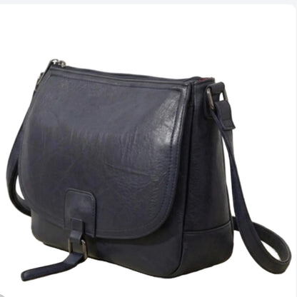 Vegan Navy Crossbody Bag