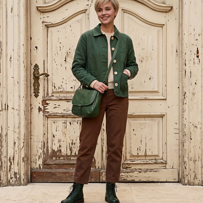Vegan Green Crossbody Bag