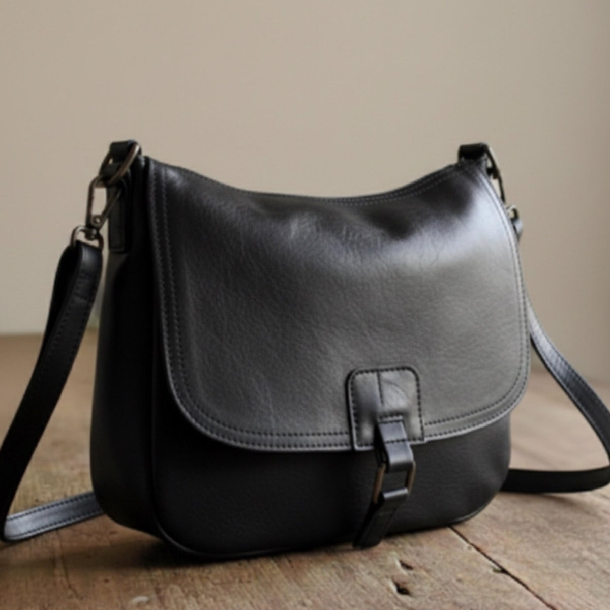 Vegan Black Crossbody Bag