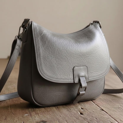 Vegan Grey Crossbody Bag