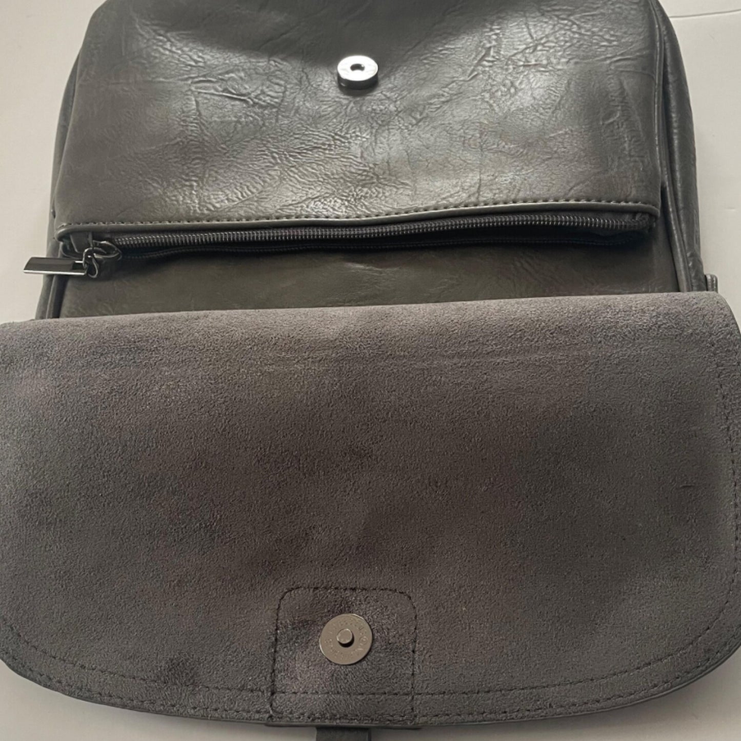 Vegan Grey Crossbody Bag