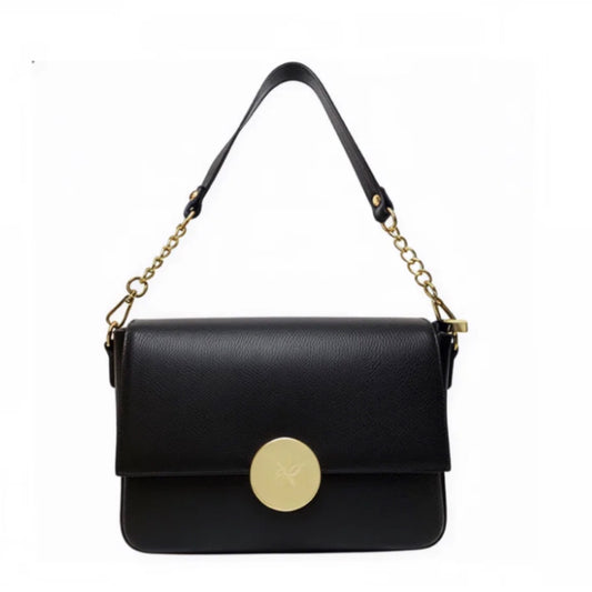 Suki Black Shoulder Leather Bag