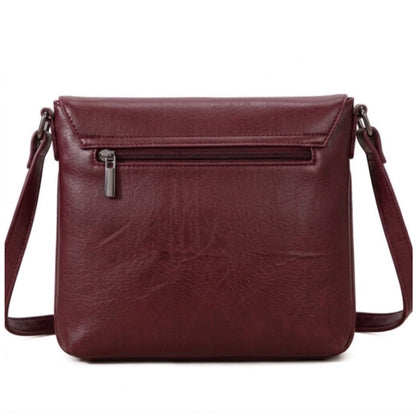 Vegan Burgundy Crossbody Bag