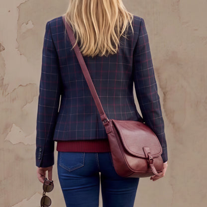 Vegan Burgundy Crossbody Bag
