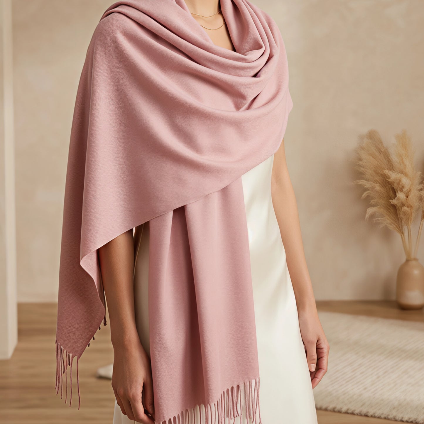 Pink Cashmere Shawl