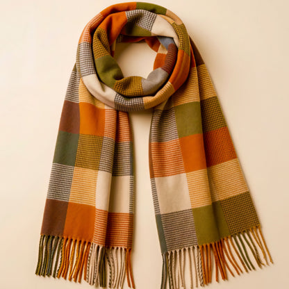 Autumnal check scarf