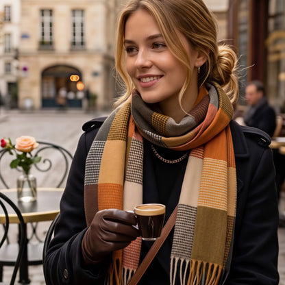 Autumnal check scarf