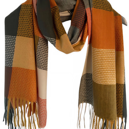 Autumnal check scarf